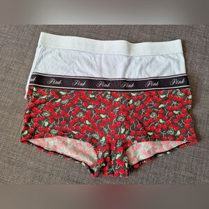 Victoria's Secret Red Cherry & Blue Panties Sz S